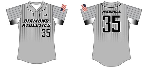 Diamond Athletics Madbull Custom Pinstripe Softball Jerseys