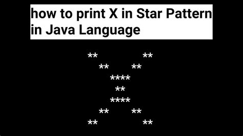 How To Print In Star Pattern Star Pattern Program Java Language
