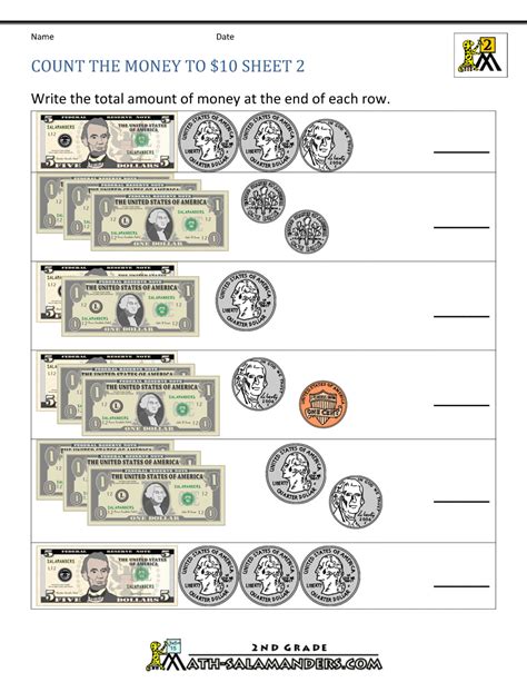 Free Printable Money Math Sheets Printable Templates