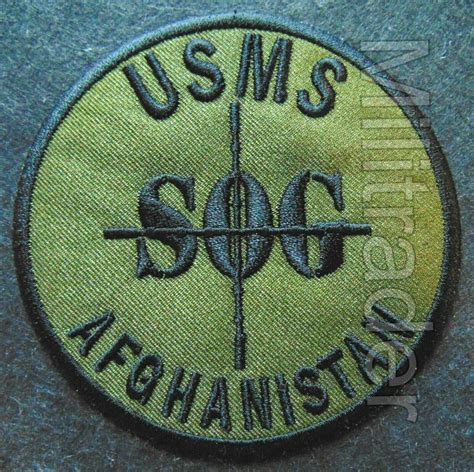 Us Marshals Service Special Operations Group Sog Afghanistan Patch