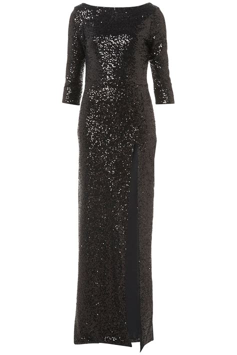 Lyst Topshop Sequin Maxi Dress In Black
