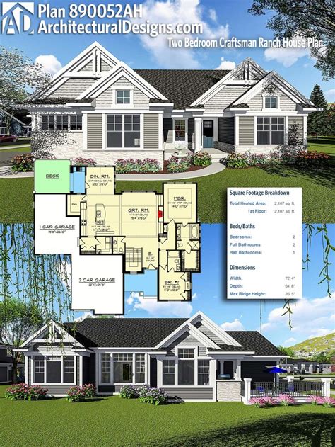 Architectural Designs Craftsman House Plan 890052ah Gives You Over