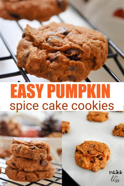 Pumpkin Cookies With Spice Cake Mix Mess For Less