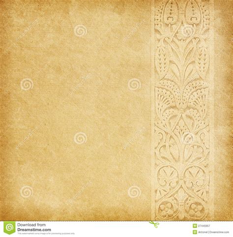Old Paper With Floral Border Royalty Free Stock
