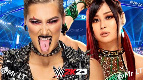 iyo sky vs rhea ripley wwe 2k23 youtube