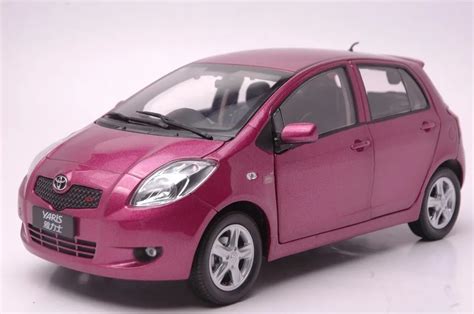118 Diecast Model For Toyota Yaris 2008 Purple Alloy Toy Car