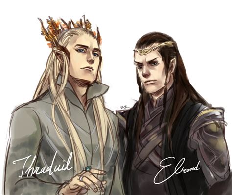 Thranduil And Elrond By Itokufox On Deviantart