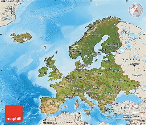 Political Map Of Europe Shaded Relief Outside Images