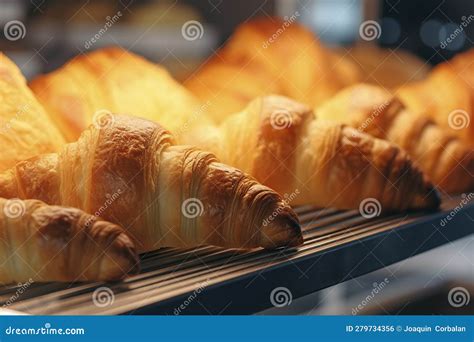 Indulge In The Mouthwatering Detail Of Freshly Baked Croissants Their