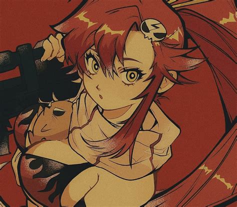 Yoko Littner And Boota Tengen Toppa Gurren Lagann Drawn By Pikurusu