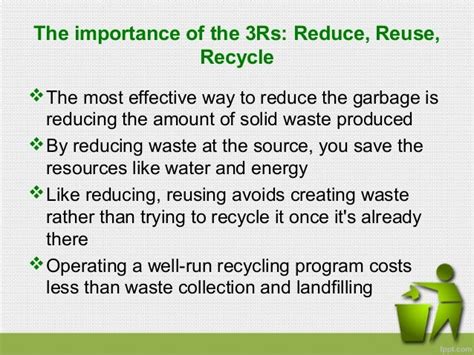 Reduce Reuse And Recycle