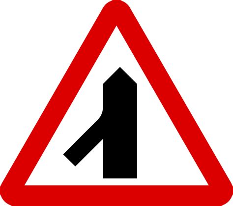 Traffic Merges From Left Sign Clipart Full Size Clipart 5621355