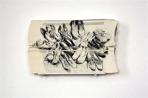 Inventive Pencil Drawings On The Edge Of Books Pencil Drawings
