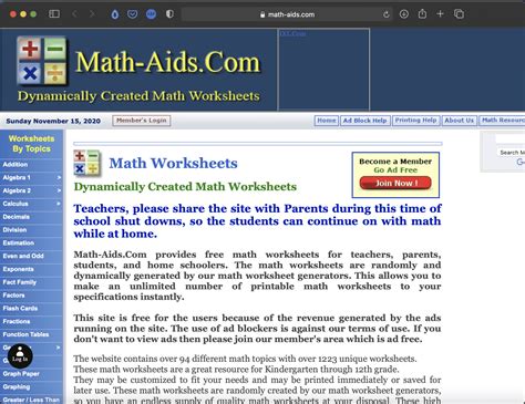 Math Aids Websites For Teaching And Learning Abakcus