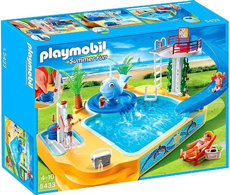 Playmobil Summer Fun Childrens Pool With Whale Fountain Set 5433 Toywiz