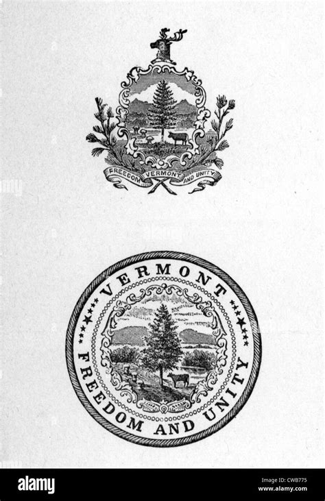 Coat Of Arms Of The State Of Vermont Top Great Seal Of The State Of