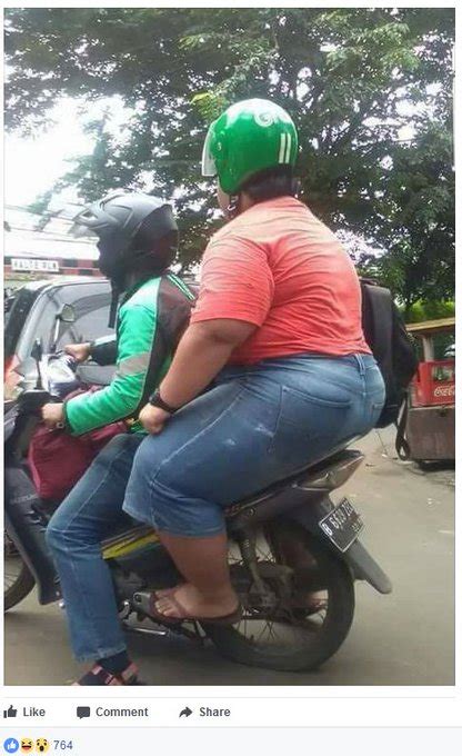 gambar lucu orang gendut naik motor ani gambar