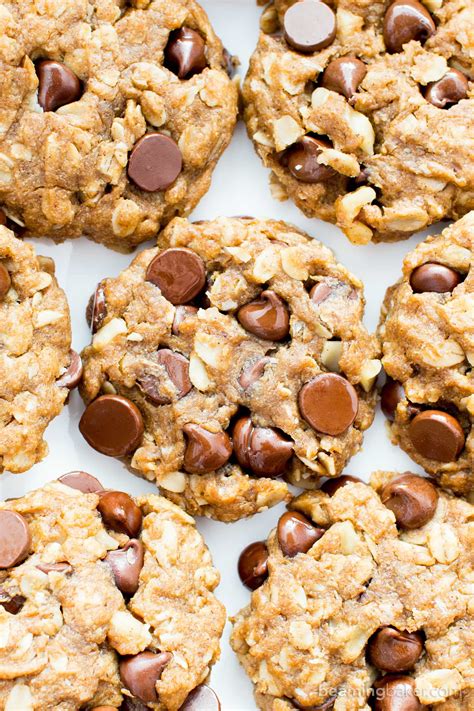 ¼ cup water , at room temperature. Easy Gluten Free Peanut Butter Chocolate Chip Oatmeal Cookies (Healthy, Vegan, GF, Dairy-Free ...