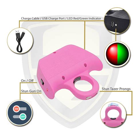 Shock Ring Stun Gun Pink Lightweight And Easy To Use
