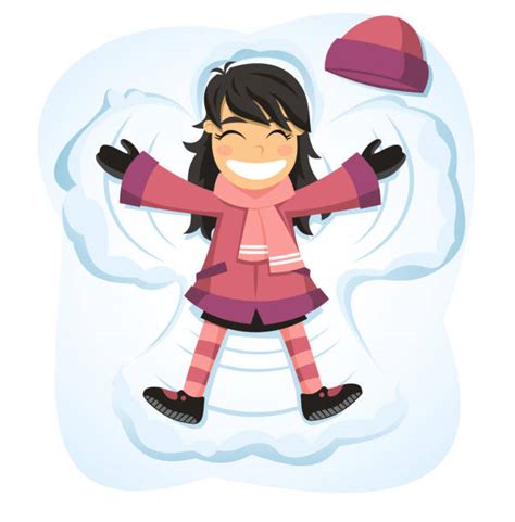 Snow Angel Cartoon Clip Art Vector Images And Illustrations Istock