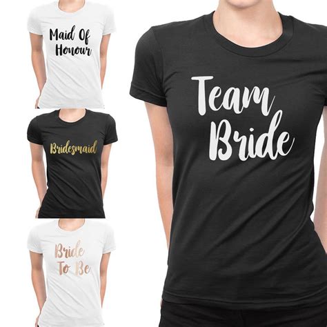 Personalised Team Bride T Shirts Hen Party Bride Wedding Hen Do Night Crew Squad Wedding Night