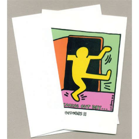 Keith Haring National Coming Out Day Stationery Postcards Notecards Gay
