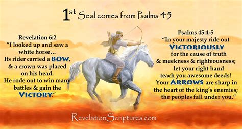 First Seal of the Book of Revelation comes from Psalms 45 | Book of revelation, Revelation 