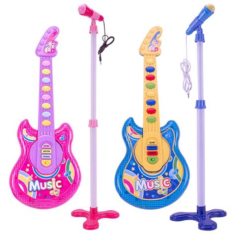 Electronic Guitar With Standing Microphone For Children Musical