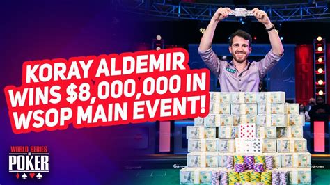 Koray Aldemir Wins 2021 Wsop Main Event For 8000000 Youtube