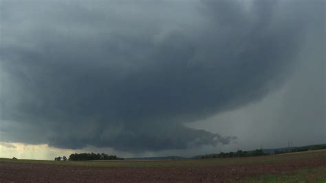Supercell Thunderstorm With High Winds Wall Cloud Mesocyclone Tail