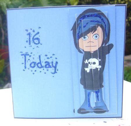 For the perfect 16th birthday, everything has to go smoothly from beginning to end boy sweet 16 gaming theme. Emo 16th Birthday Card (boy) - CUP87642_822 | Craftsuprint