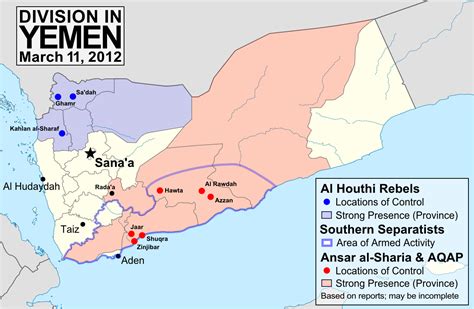 Map Update Yemen Conflict Political Geography Now