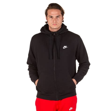 nike m nsw club hoodie fz bb bv2645 010 Μαύρο zakcret gr