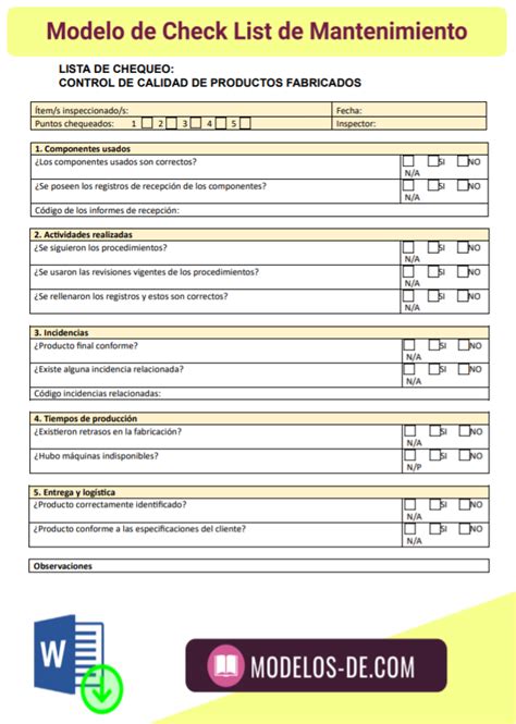 Check List De Revision De Equipos Kulturaupice