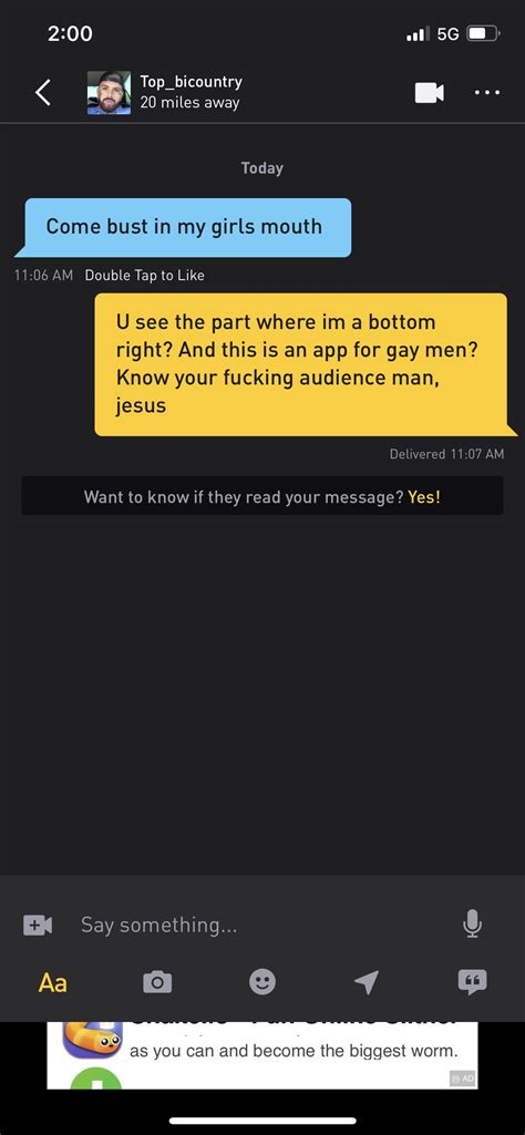 This Grindr Screenshot Kinda Sucks From Both Sides To Be Honest See Comments R Bisexual