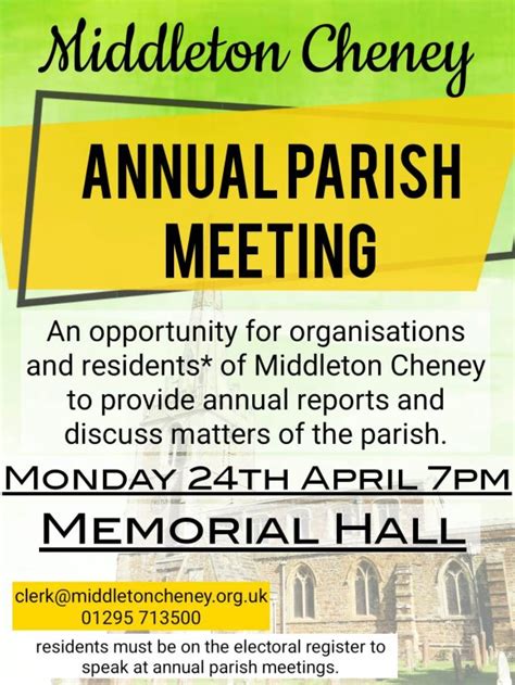 Annual Parish Meeting Middleton Cheney Parish Council