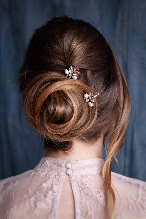 Branch Bridal Hair Pins Crystal Hair Pins For Wedding Bride Etsy
