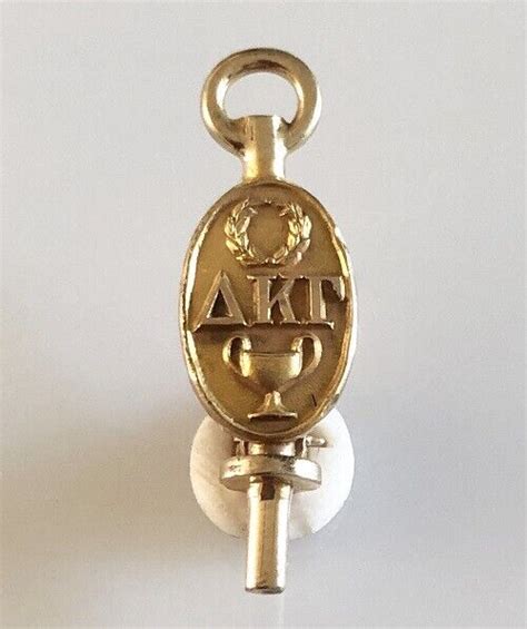 Vintage 10k Yellow Gold Alpha Kappa Gamma Sorority Key 1929 Ebay