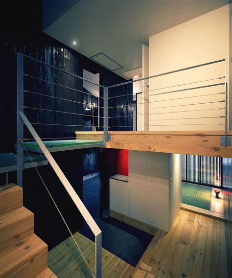 Interior Appealing Mezzanine Design Ideas Modern Japanese Home Mezzanine Landing Ciiwa