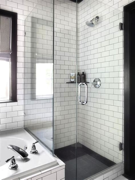 Topp stiles showed off some easy, gray subway tile as well. 26 white bathroom tile with grey grout ideas and pictures
