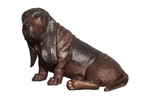 Basset Hound Bronze Dog Sculpture