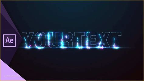 Adobe after Effects Free Text Templates Of Free Electrical Text Reveal