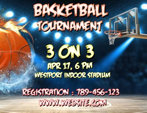 Basketball 3 On 3 Tournament Flyer Template Postermywall