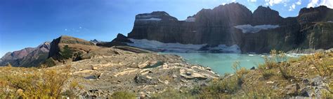 Panorama Of Grinnell Glacier The Garden Wall Salamander Glacier And