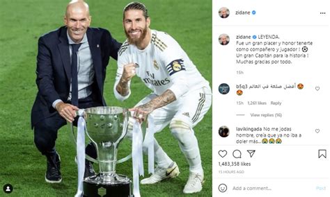 Zinedine Zidane Sends Farewell Message To Sergio Ramos Football