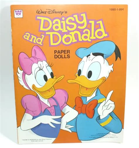 Vintage Walt Disney Daisy And Donald Duck Paper Dolls Book Booklet 1978