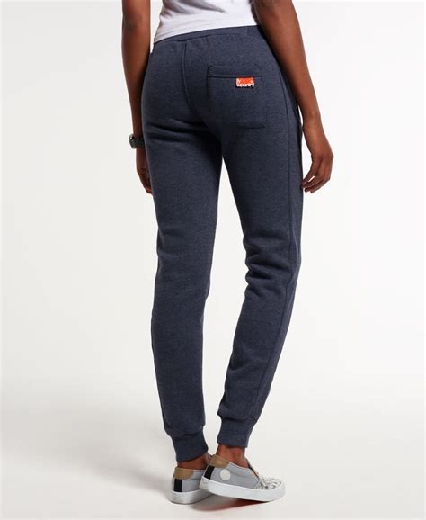 Womens Slim Fit Joggers In Navy Marl Superdry Uk