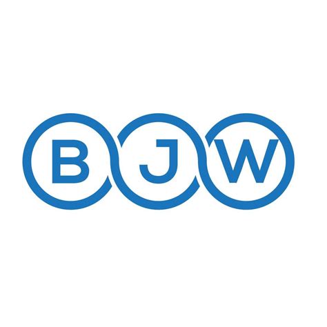 Bjw Letter Logo Design On White Background Bjw Creative Initials