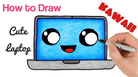 How To Draw Laptop Cute Stuff Drawing Easy Back To School Art Tutorial