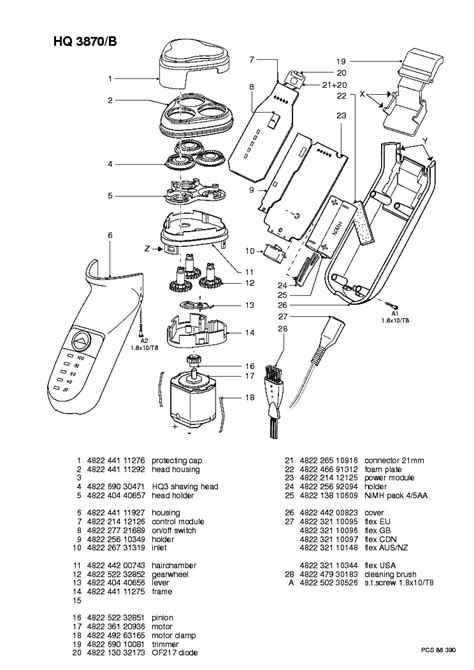 Philips Hq3870b Rechargeable Shaver Service Manual Download Schematics